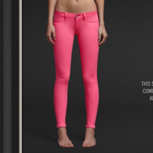 Abercrombie & Fitch Hot Pink Skinny Jeans - Picture 1 of 8